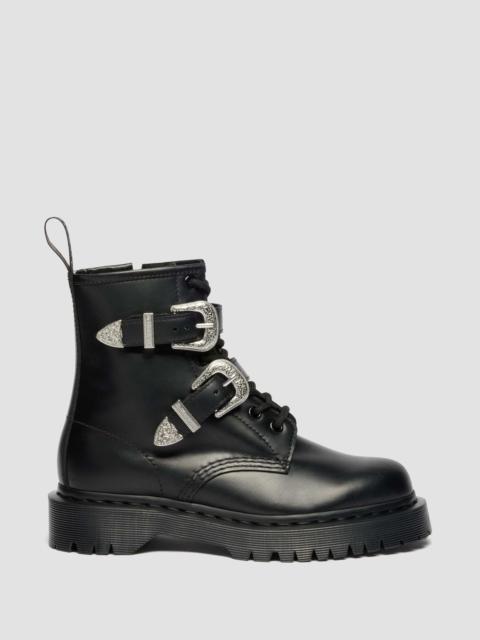 Dr. Martens 1460 Western Buckle Bex Atlas Leather Lace Up Ankle Boots