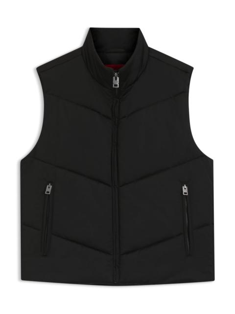 HUGO WATER-REPELLENT GILET IN PADDED SATIN