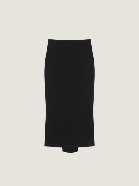 Givenchy MIDI KICKBACK SKIRT IN WOOL