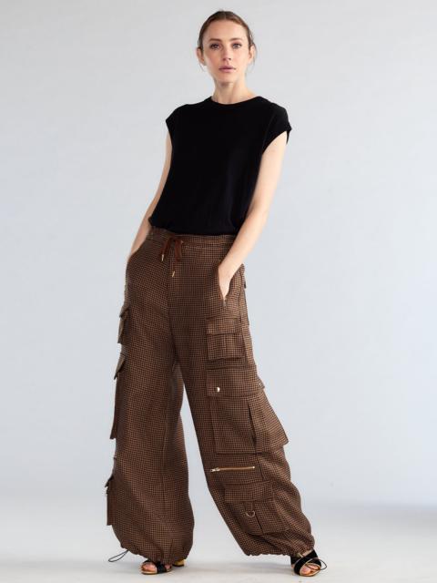 CYNTHIA ROWLEY Houndstooth Cargo Pants