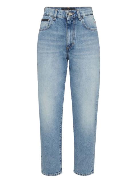 PHILIPP PLEIN tapered cropped jeans