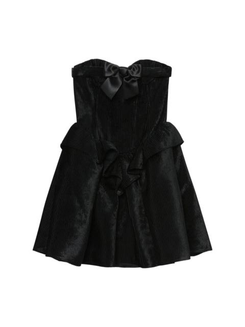 SHUSHU/TONG bow detailing corduroy dress