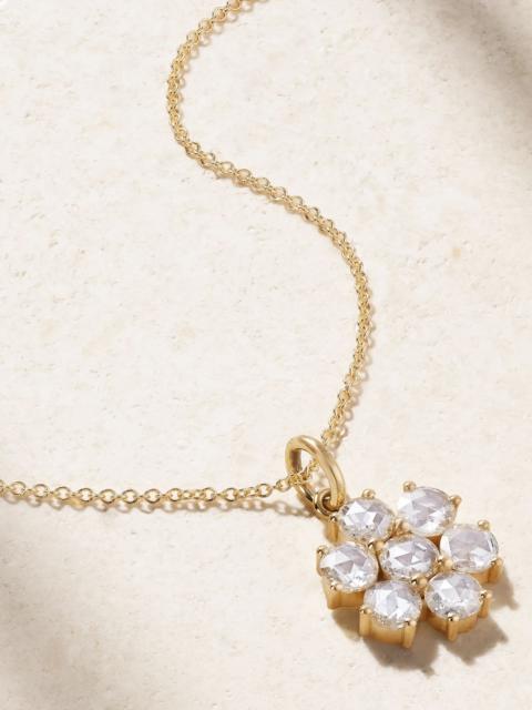 ILEANA MAKRI Daisy Bloom 18-karat gold diamond necklace Gold