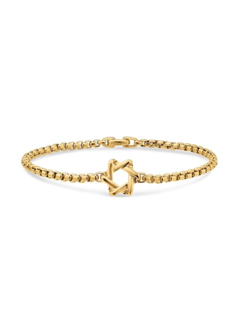 DAVID YURMAN Men's Star of David Station Bracelet in 18K Yellow Gold, 3.4MM - Gold