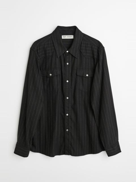 Frontier Shirt Black Chalk Stripe