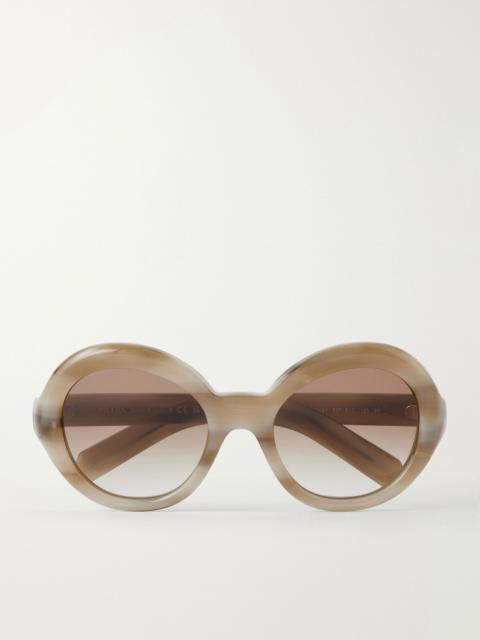 Prada Round-frame acetate sunglasses Brown