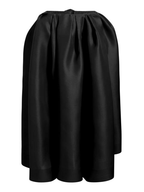 KHAITE Adara Silk Twill Organza Maxi Skirt black