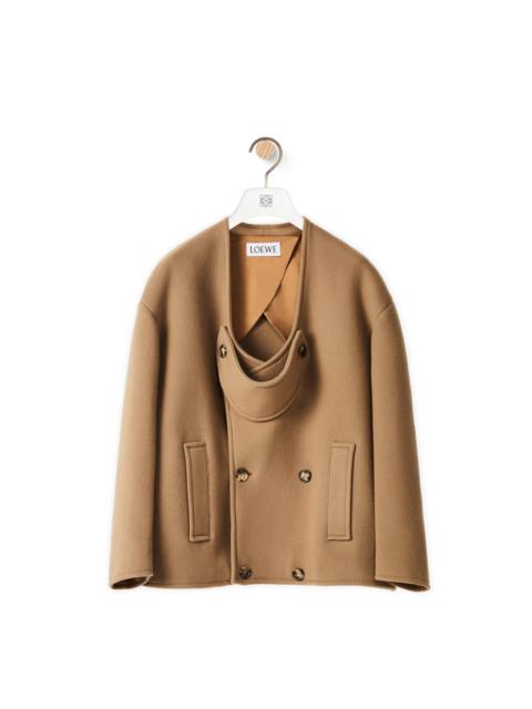 Loewe Double breasted short coat in wool and cashmere