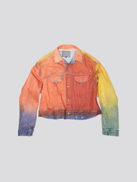 ELI BOXY TRUCKER JACKET - MULTICOLOR SPRAY DYE