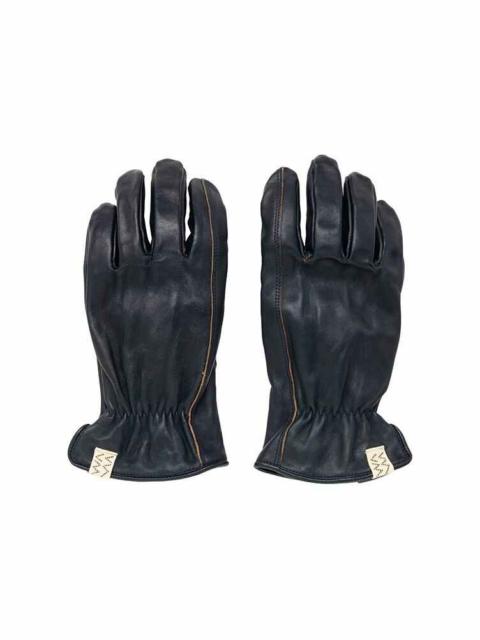 visvim LEATHER GLOVE (IT VEG.H) NAVY