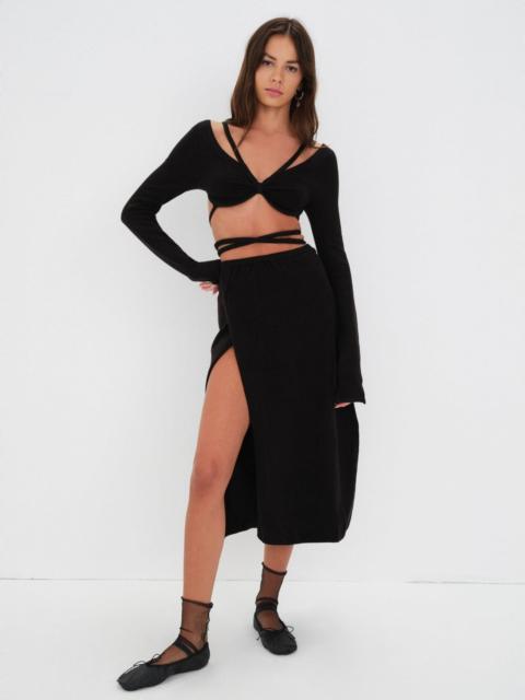For Love & Lemons Brady Midi Skirt
