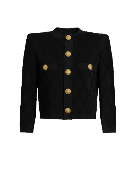 Balmain Cropped knit cardigan