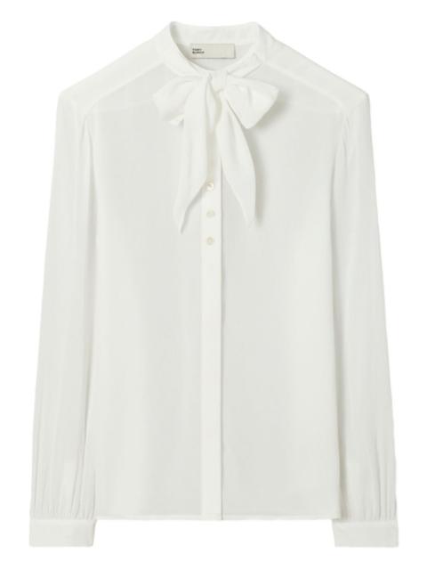 TORY BURCH Georgette bow-detail shirt