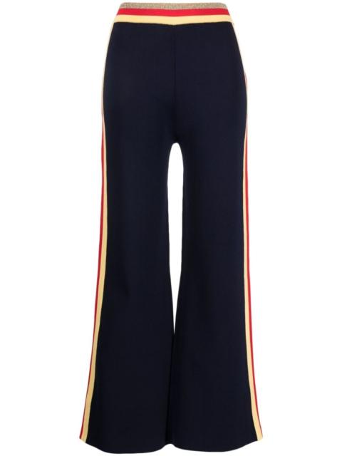 rabanne stripe-detail flared track pants