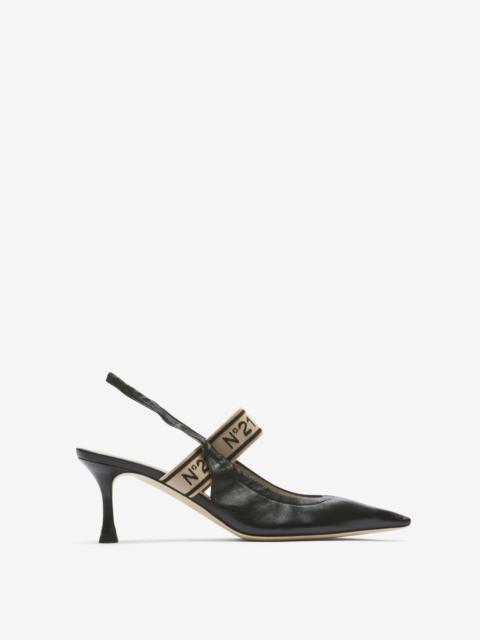 N°21 LEATHER SLINGBACK PUMPS