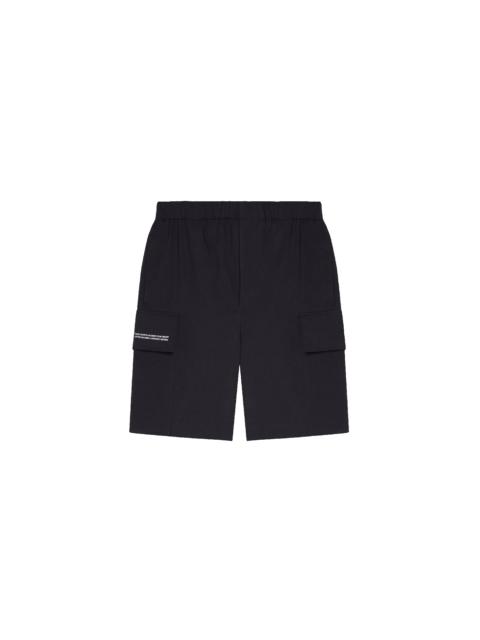 PANGAIA Womens Organic Cotton Blend Cargo Shorts - Black