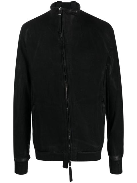 high-neck cotton lightweight jacket