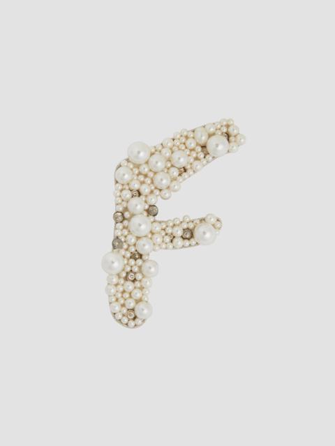 Erdem PEARL ALPHABET BROOCH F