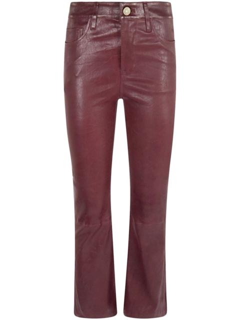 FRAME leather cropped trousers
