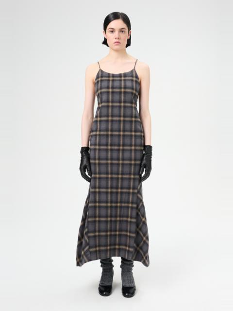 Our Legacy Naiad Dress Oyster Check Hairy Flannel