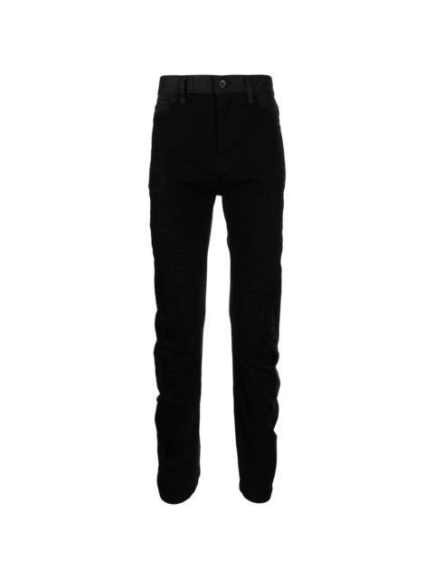 low-rise straight-leg trousers