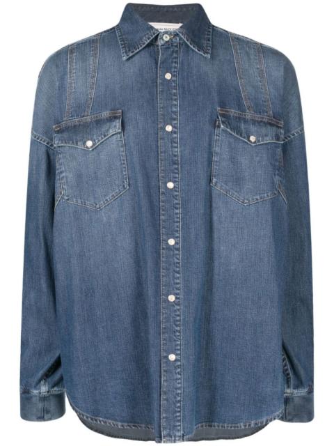 Alexander McQueen long-sleeved buttoned denim shirt
