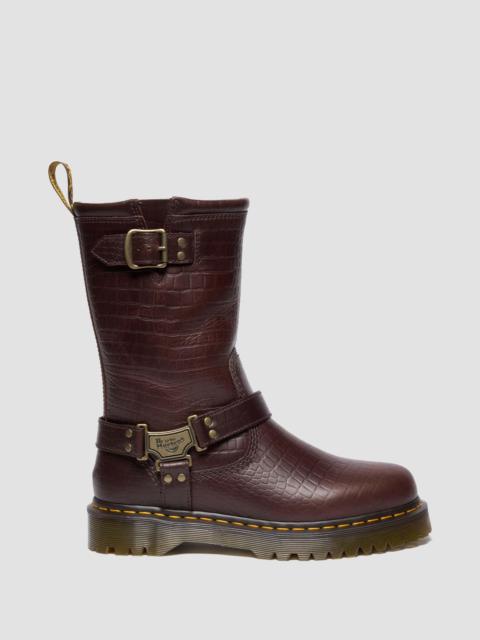 Dr. Martens Anistone Hi Reptile Emboss Pull Up Boots