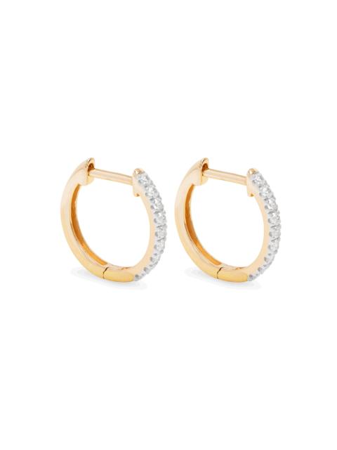 STONE AND STRAND Diamond Pave Huggie Earrings