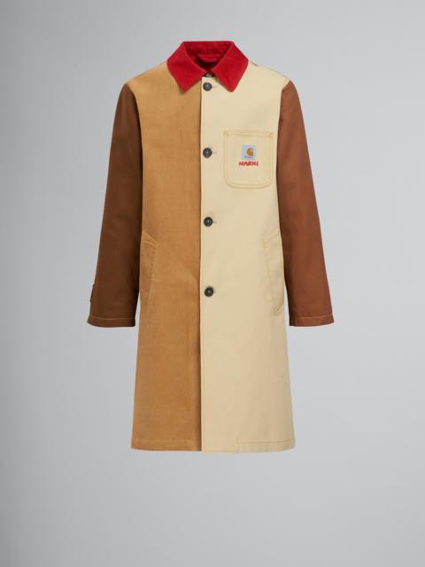 Marni MARNI X CARHARTT WIP - BROWN COLOUR-BLOCK COAT