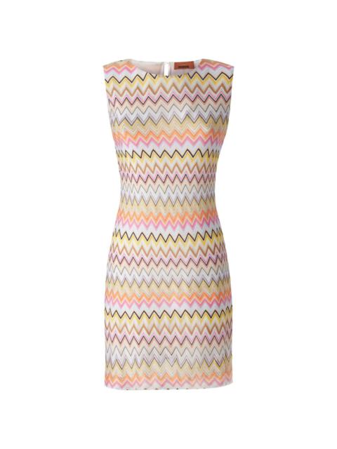 zigzag sleeveless mini dress