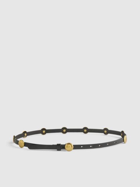 Madewell Dome-Studded Skinny Belt in Leather