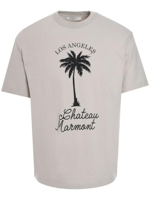 ih nom uh nit palm-print cotton T-shirt