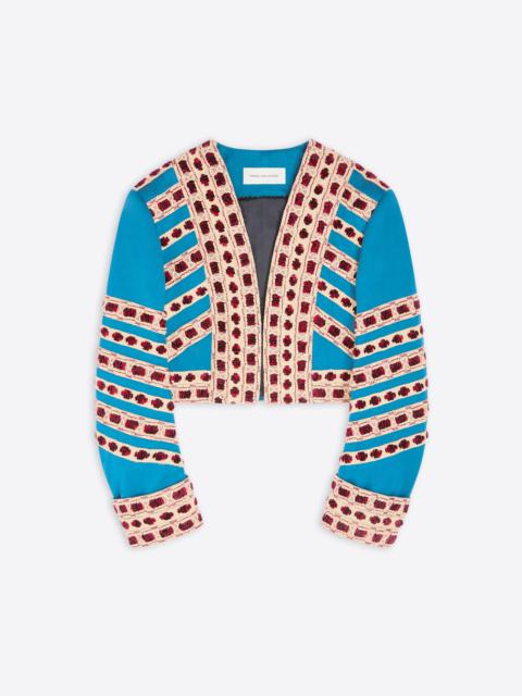Dries Van Noten EMBROIDERED CROPPED JACKET
