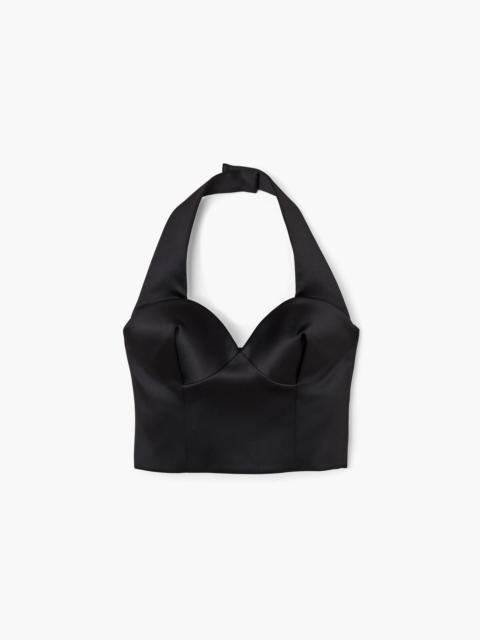 Marc Jacobs SCULPTED SATIN HALTER TOP