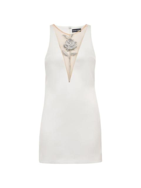David Koma crystal-rose mini dress