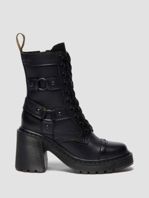 Dr. Martens CHESNEY HARNESS SENDAL LEATHER HEELED BOOTS