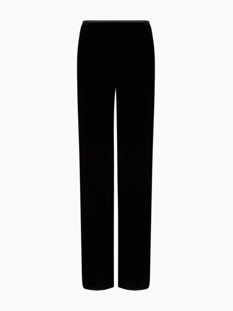 Velvet palazzo trousers