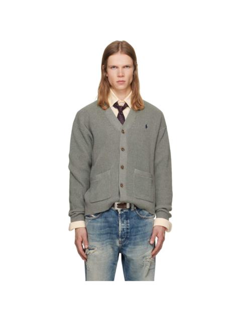 Polo Ralph Lauren Gray Rib-Knit Cardigan
