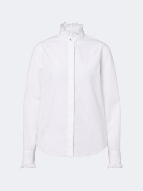 Burberry Logo ruffled cotton poplin shirt