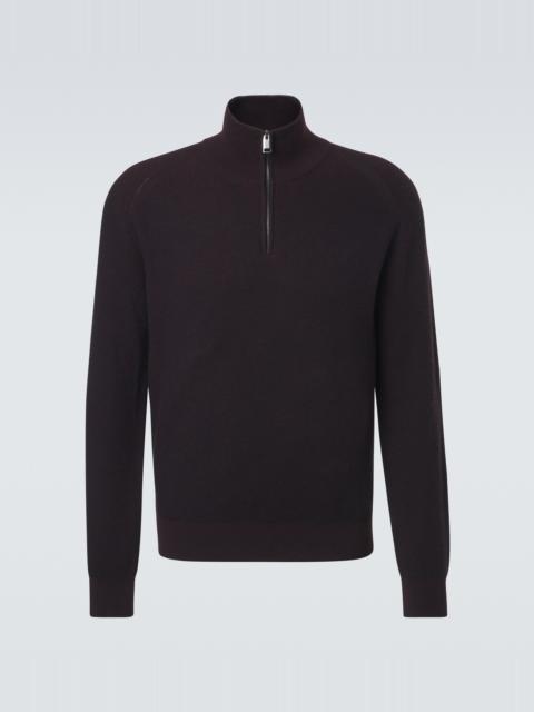 Brioni Cashmere and wool half-zip sweater