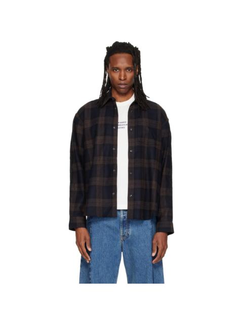 VETEMENTS Black Embroidered Metal Logo Shirt
