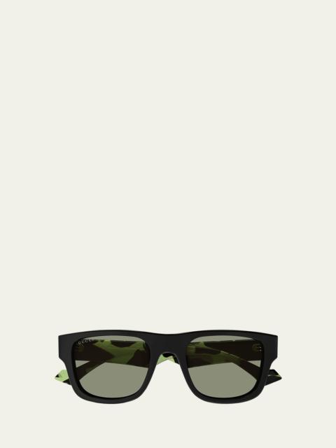 Men's Acetate Rectangle Sunglasses