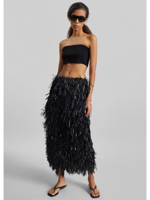 CO CO Fringe Skirt - Black