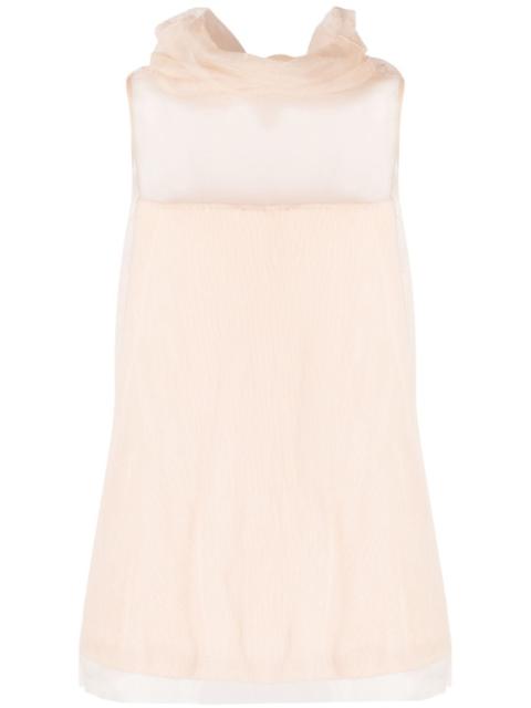 FABIANA FILIPPI roll-neck semi-sheer top