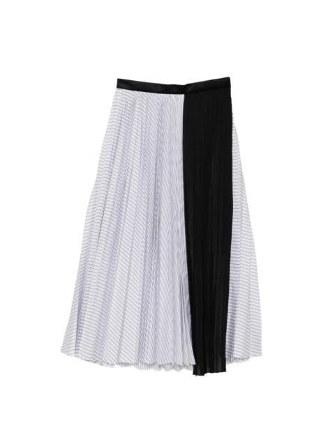 sacai Striped Poplin Skirt