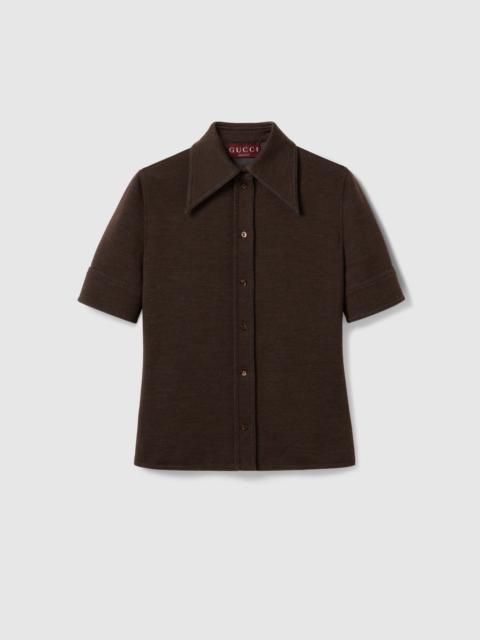 GUCCI Wool cotton jersey shirt