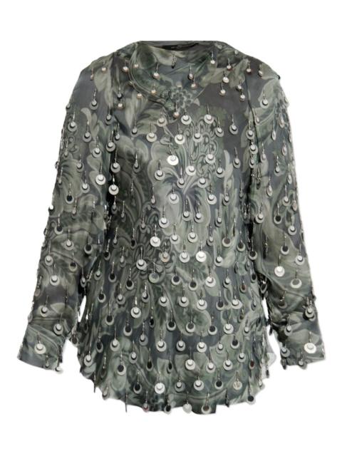Etro embellished floral blouse