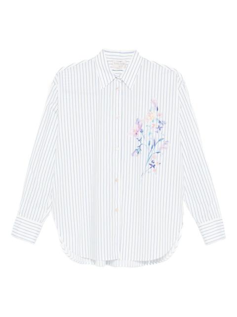 forte_forte striped floral shirt