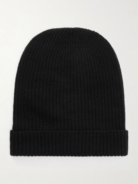 The Elder Statesman Statesman Ribbed Cashmere Beanie Black