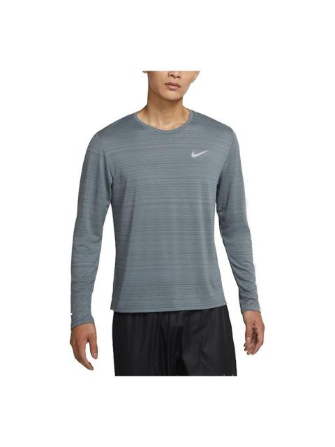 Nike Nike Dri-FIT Miler Sports Running Gym Long Sleeves Smoke Grey Gray CU5990-084